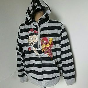 Betty Boop zip up hoodie Jr size XL new!